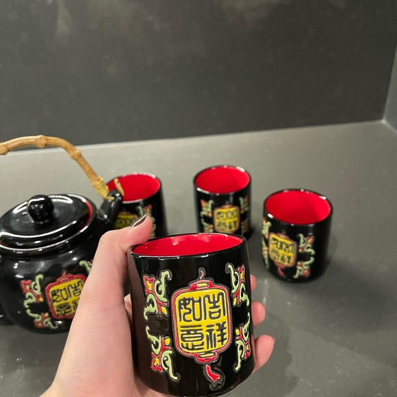 Vintage asian tea pot set - Picture 6 of 10